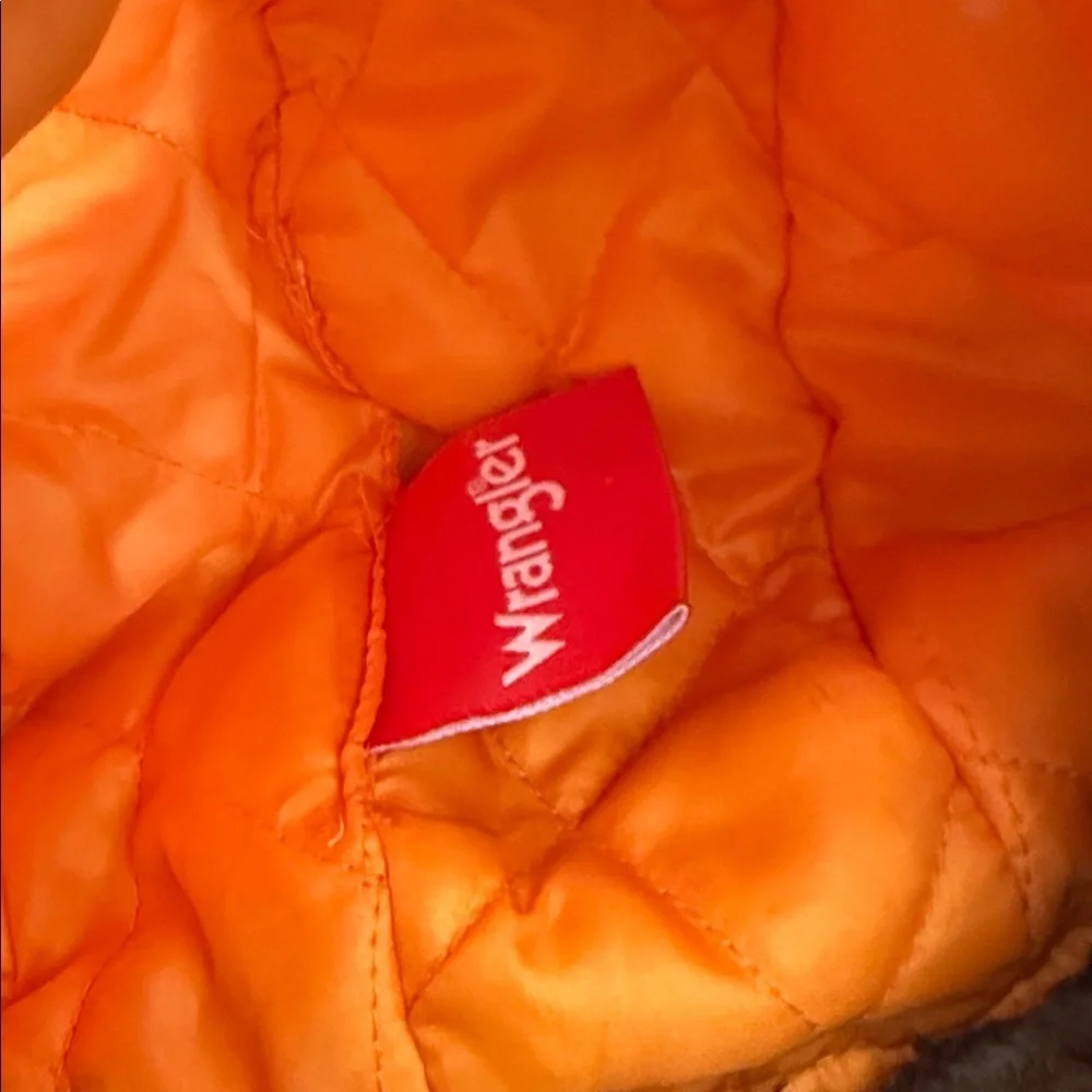 Wrangler Brown  faux Fur-Lined Hat with orange details